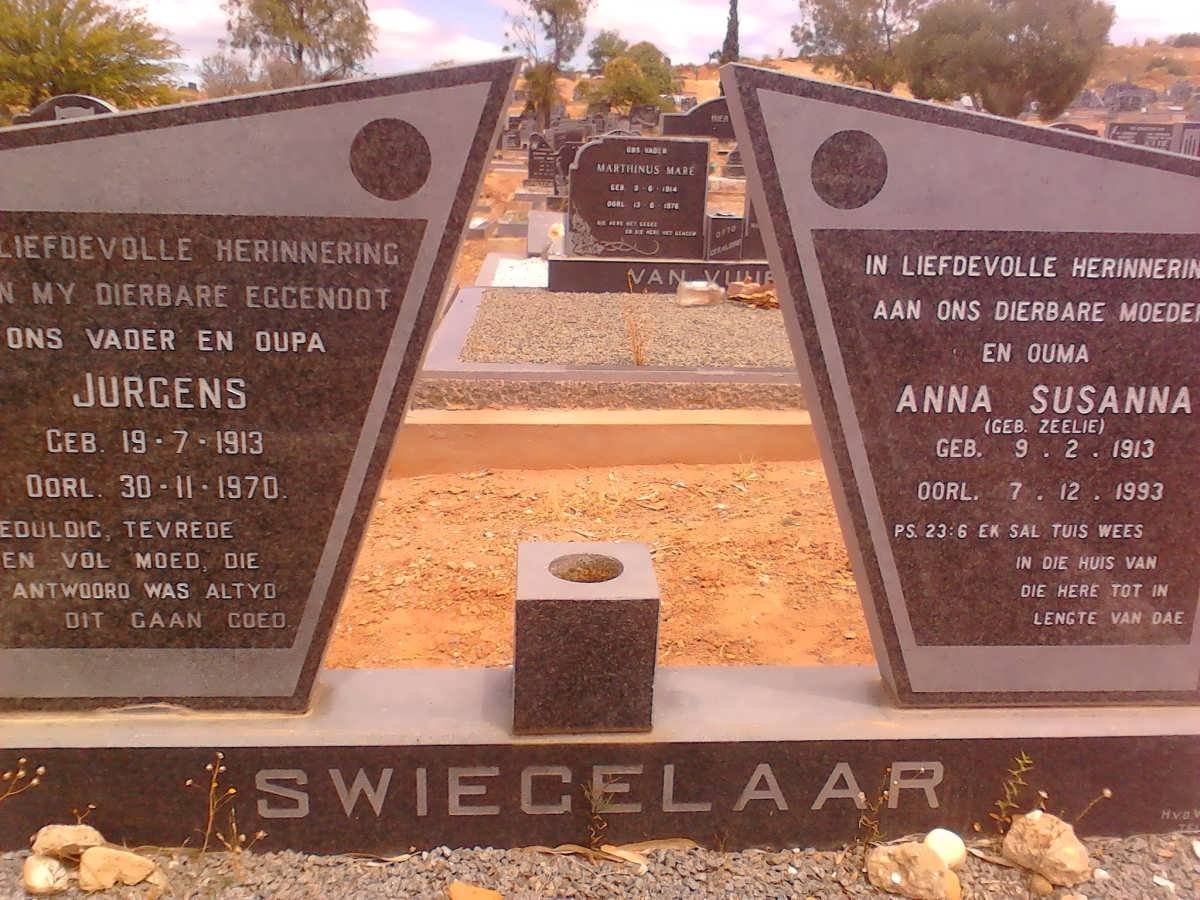 SWIEGELAAR Jurgens 1913-1970 &amp; Anna Susanna ZEELIE 1913-1993