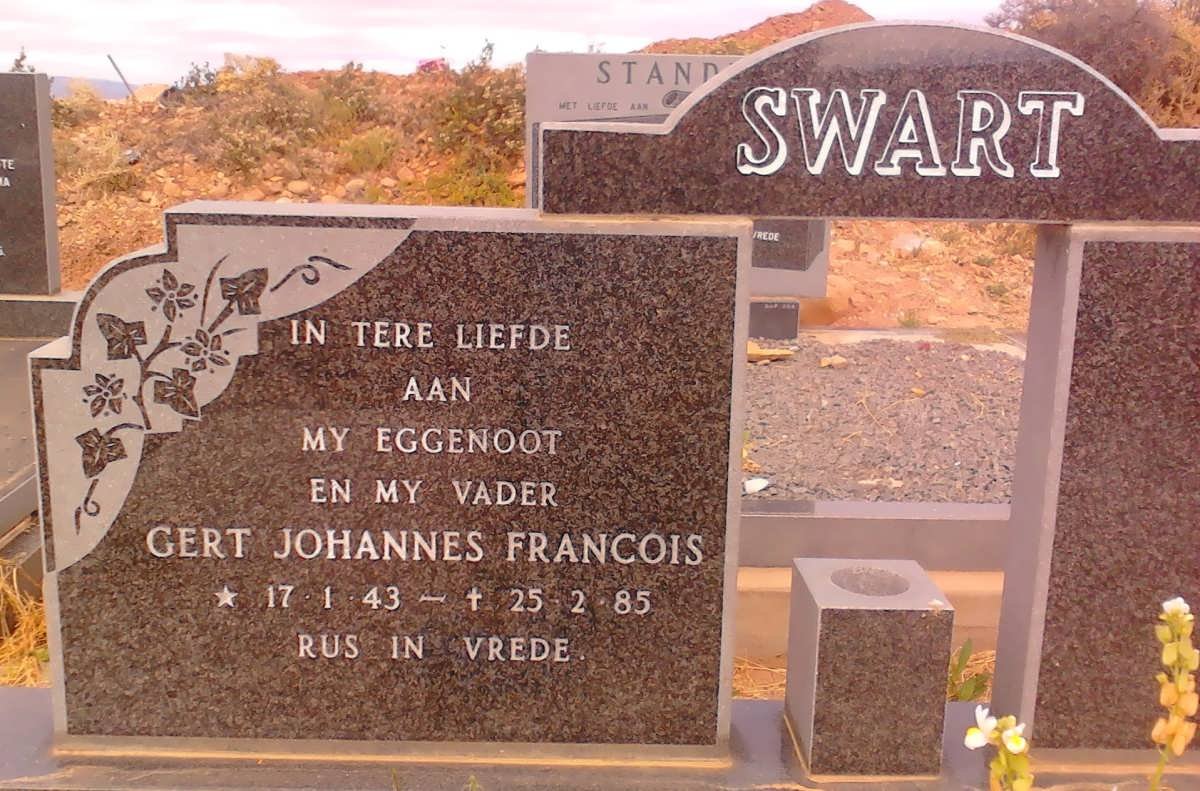 SWART Gert Johannes Francois 1943-1985