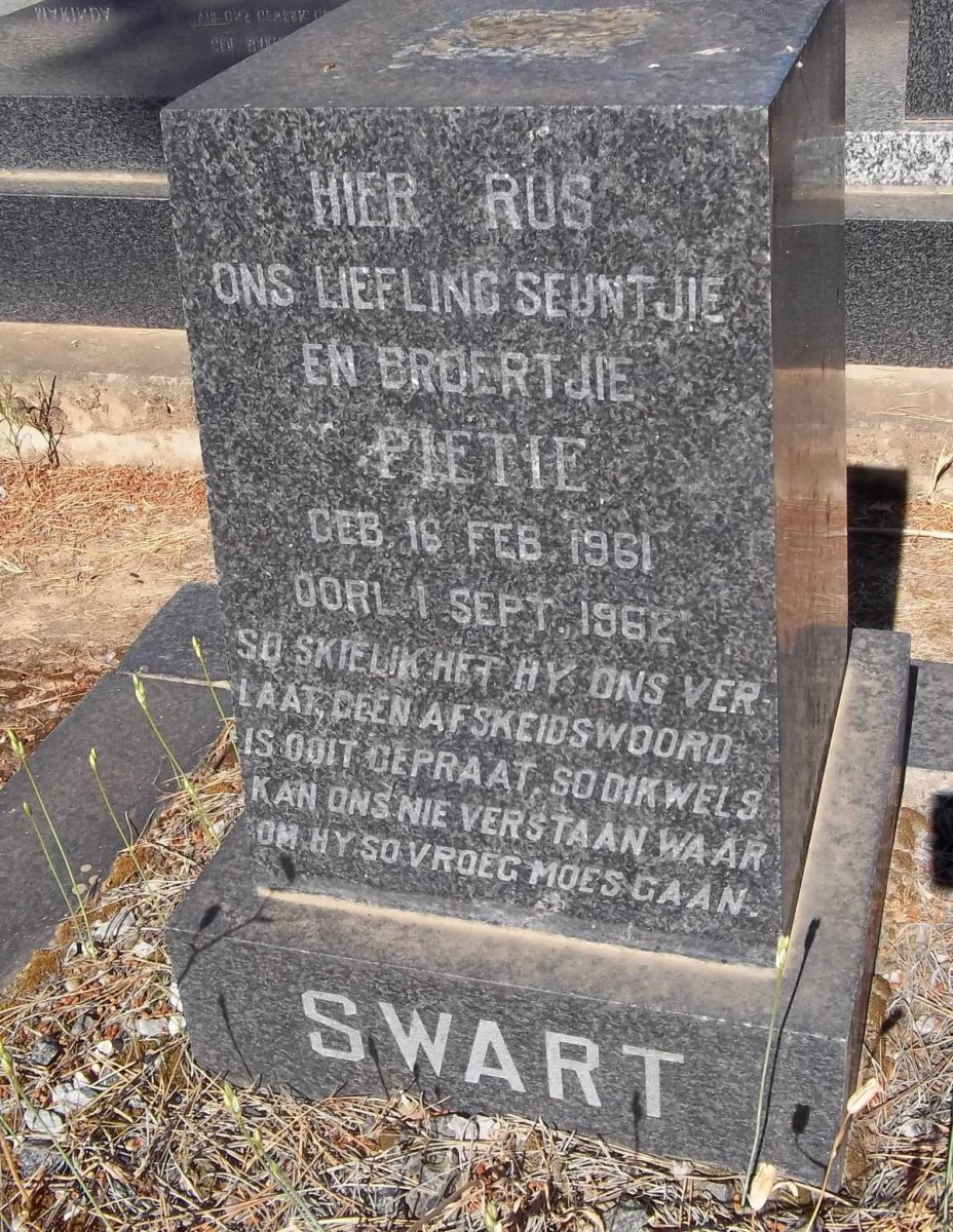 SWART Pietie 1961-1962