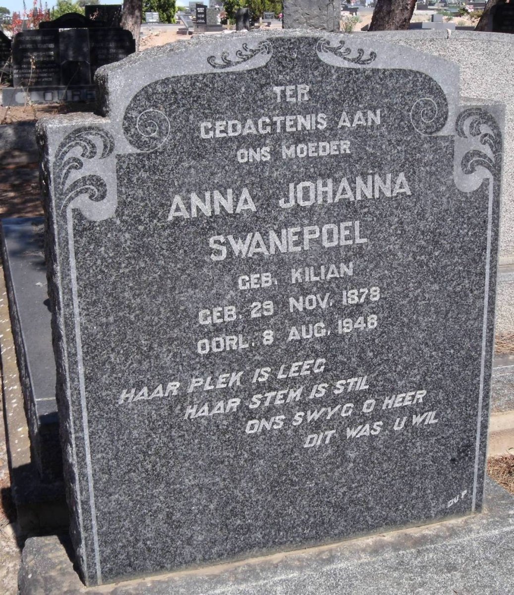 SWANEPOEL Anna Johanna nee KILIAN 1878-1948