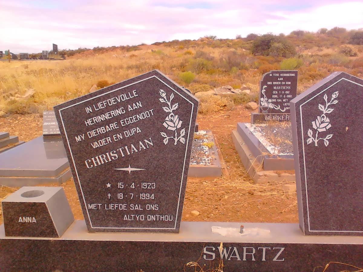 SWARTZ Christiaan 1923-1994