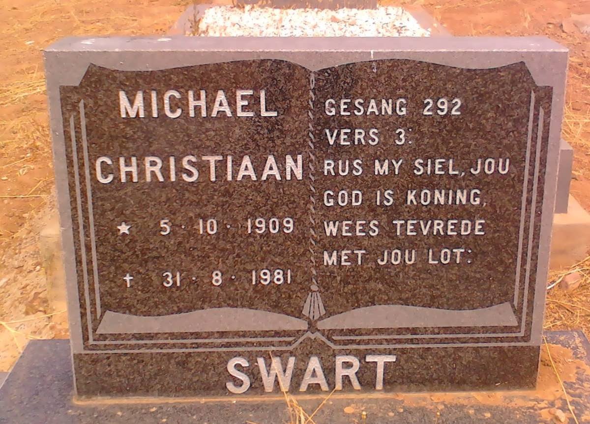 SWART Michael Christiaan 1909-1981
