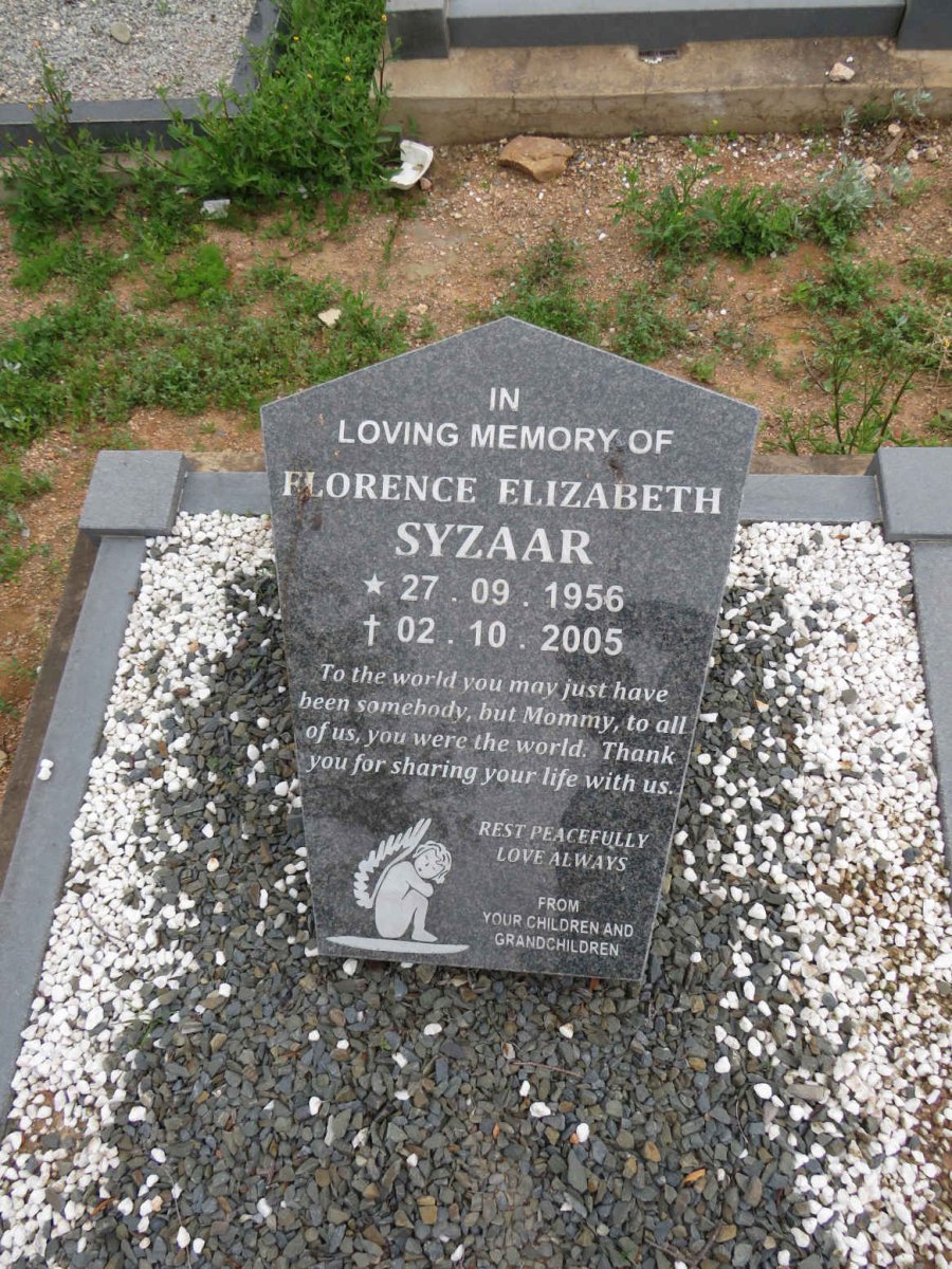 SYZAAR Florence Elizabeth 1956-2005