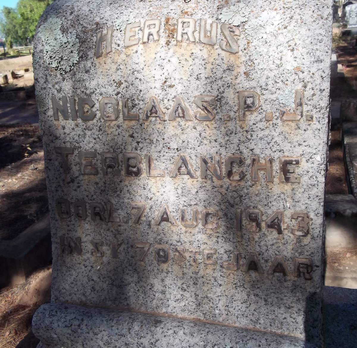 TERBLANCHE Nicolaas P.J. -1943