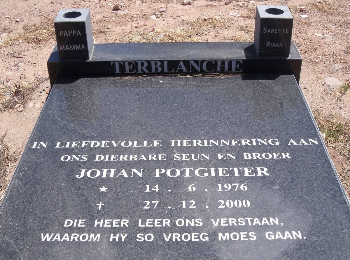 TERBLANCHE Johan Potgieter 1976-2000