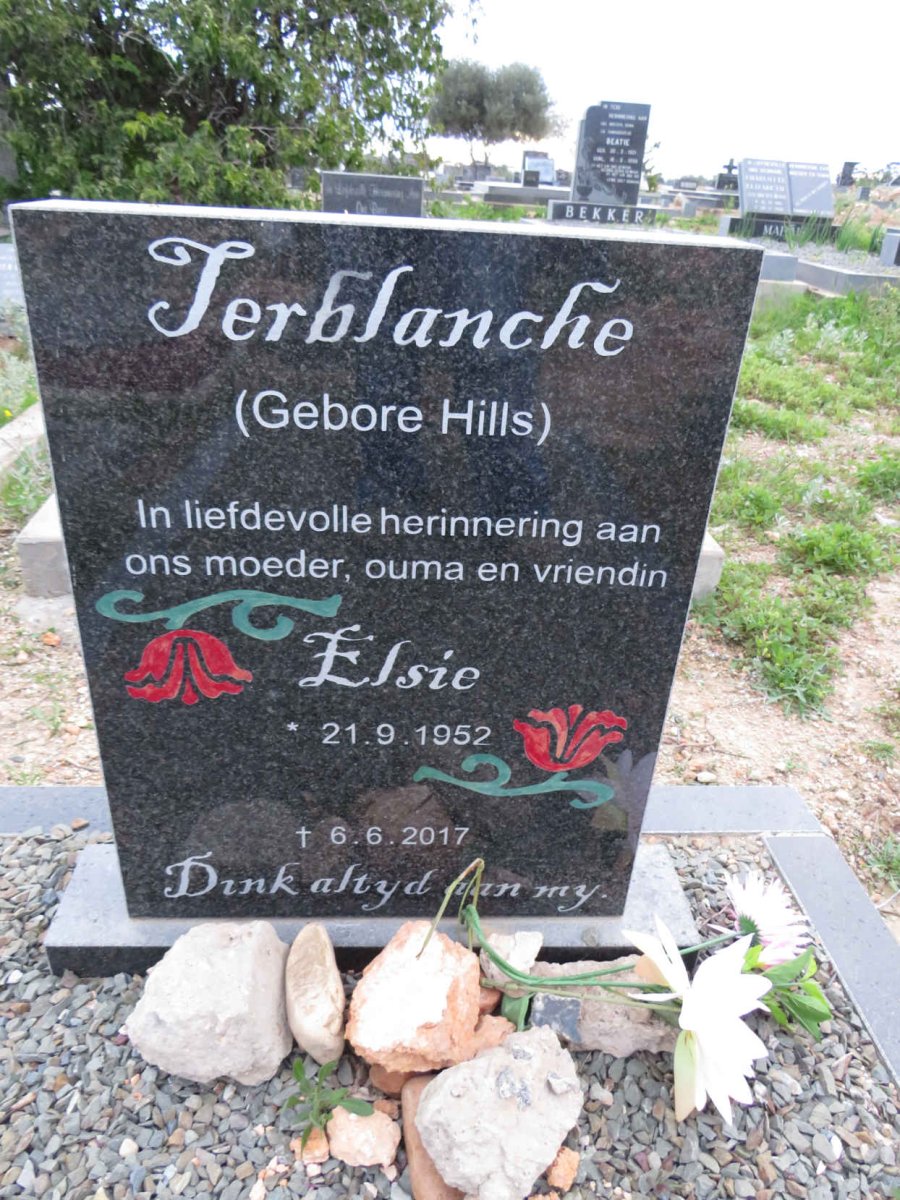 TERBLANCHE Elsie nee HILLS 1952-2017