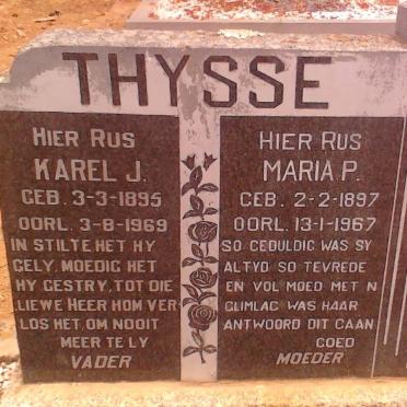 THYSSE Karel J. 1895-1969 &amp; Maria P. 1897-1967