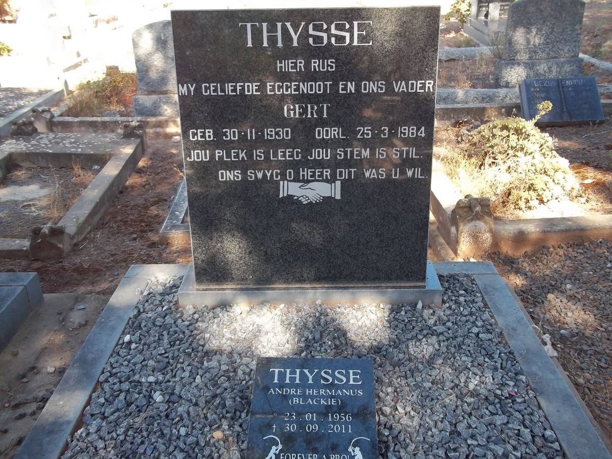 THYSSE Gert 1930-1984 :: THYSSE André Hermanus 1956-2011
