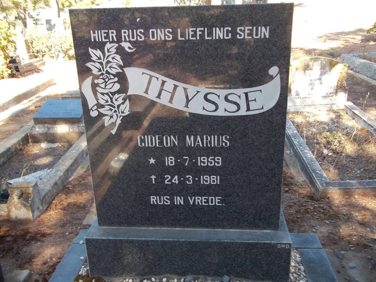 THYSSE Gideon Marius 1959-1981