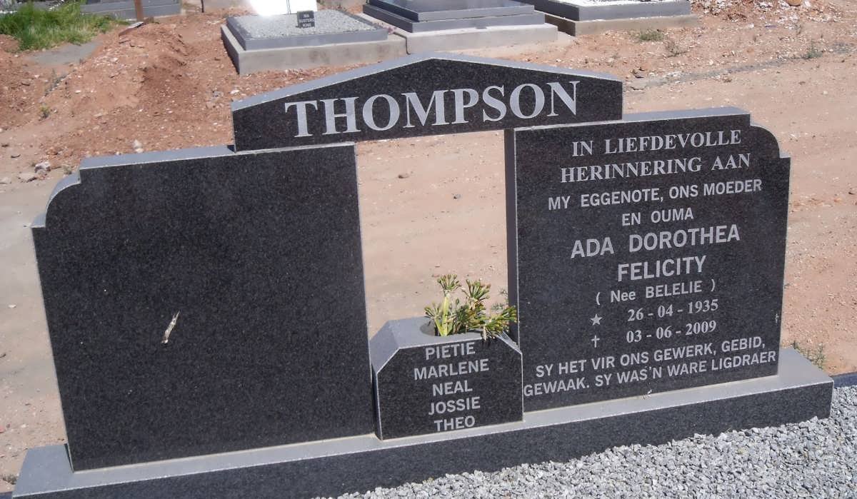 THOMPSON Ada Dorothea Filicity 1935-2009