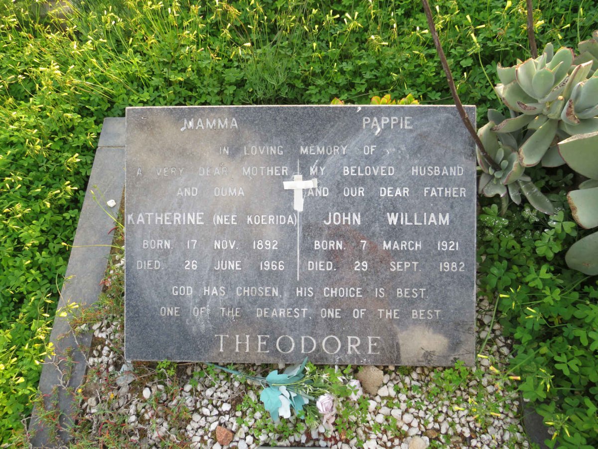 THEODORE John William 1921-1982 :: THEODORE Katherine nee KOERIDA 1892-1966