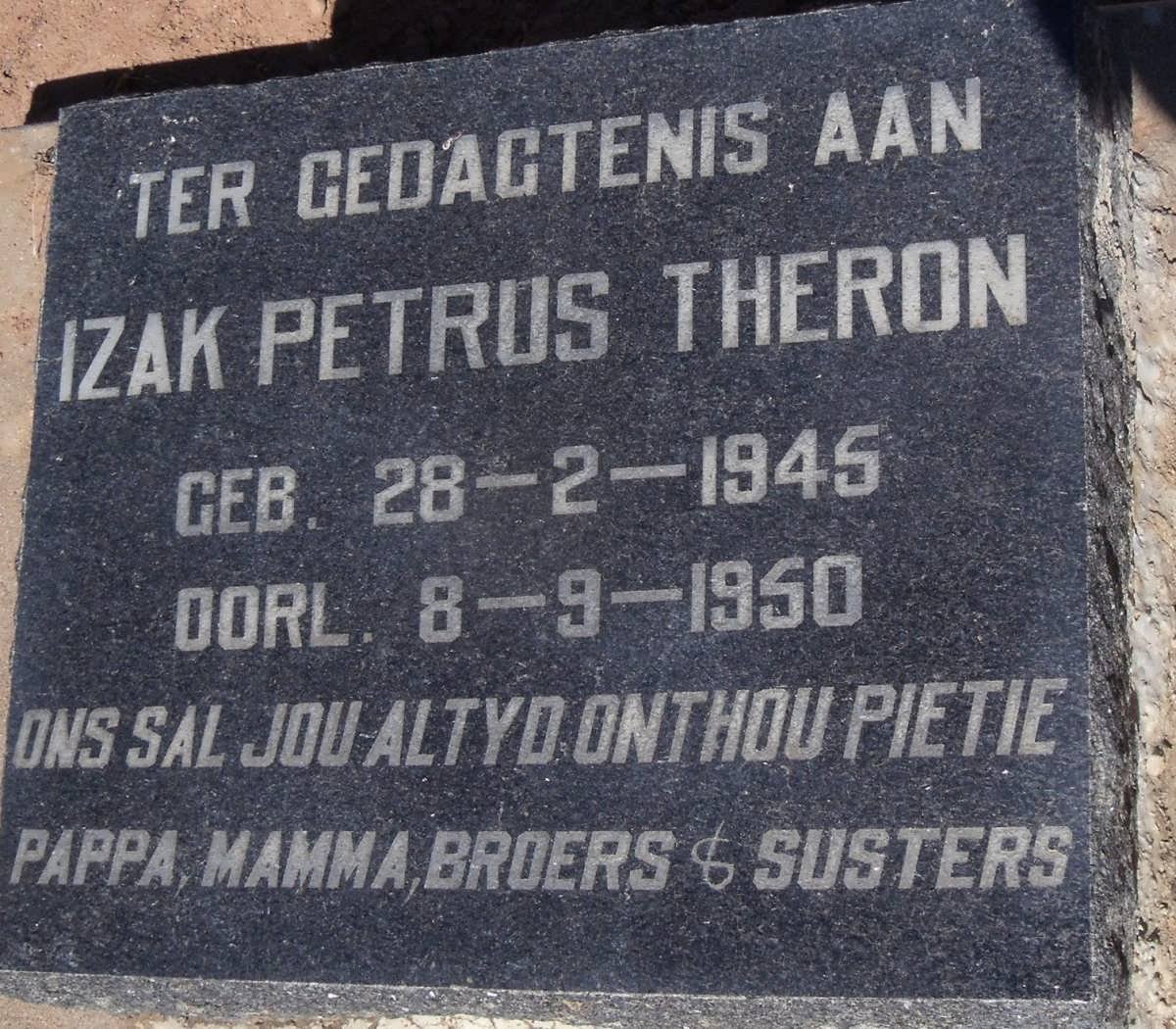THERON Izak Petrus 1945-1950