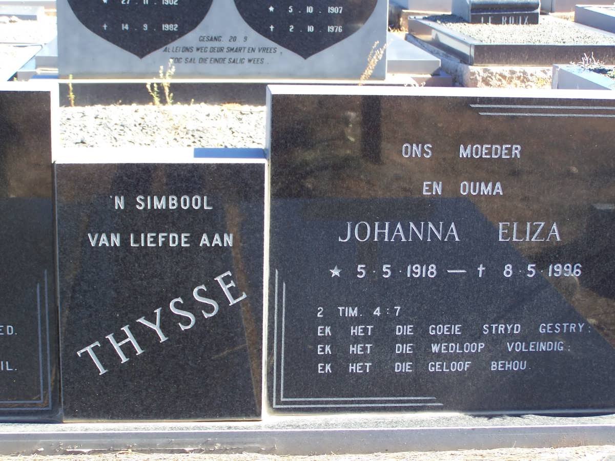 THYSSE Johanna Eliza 1918-1996