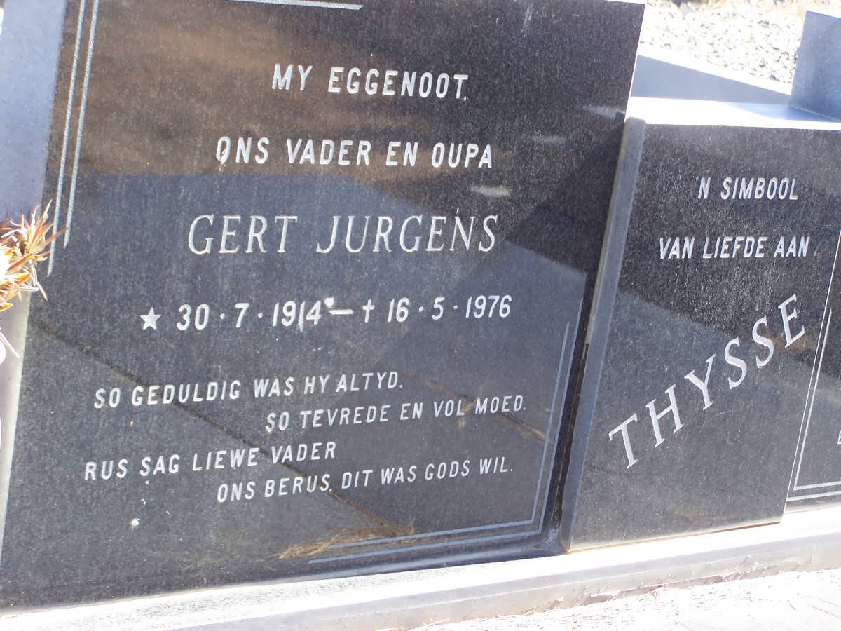 THYSSE Gert Jurgens 1914-1976