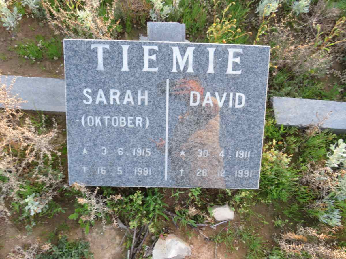 TIEMIE David 1911-1991 & Sarah OKTOBER 1915-1991