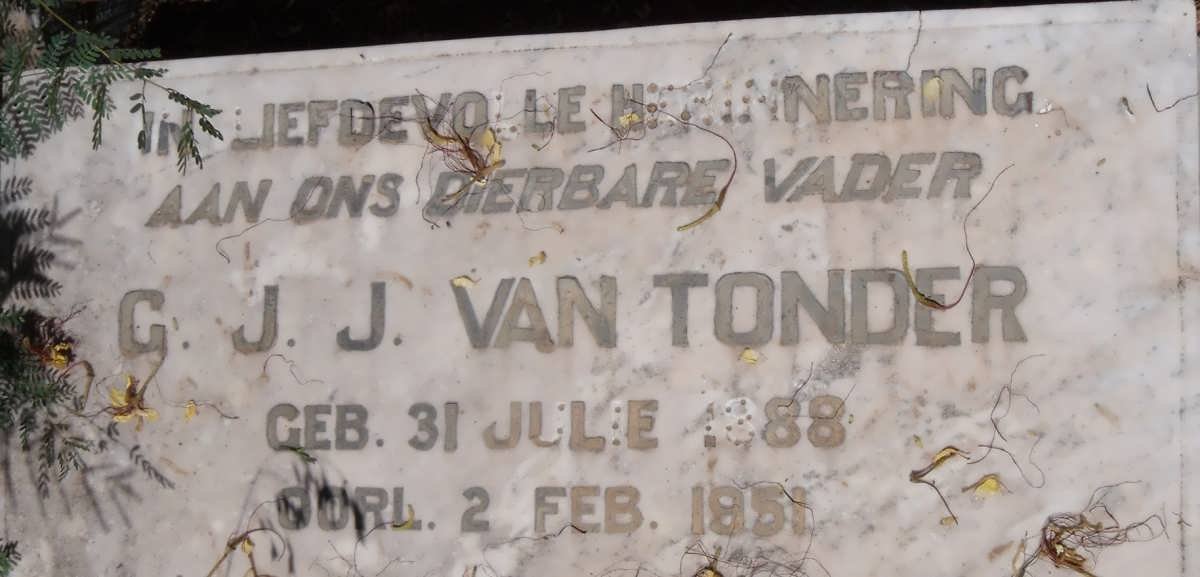 TONDER G.J.J., van 1888-1951