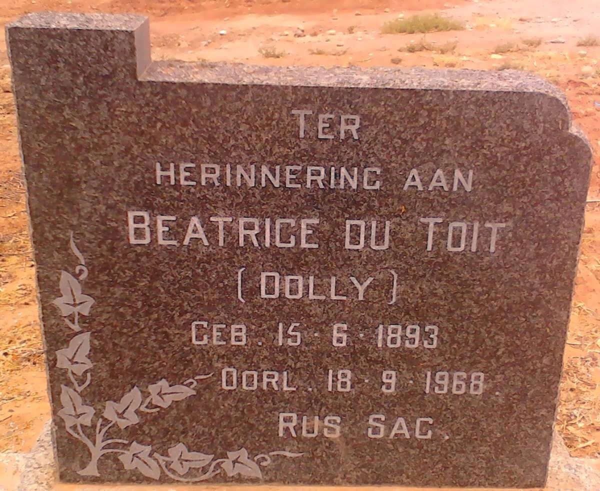 TOIT Beatrice, du 1893-1968