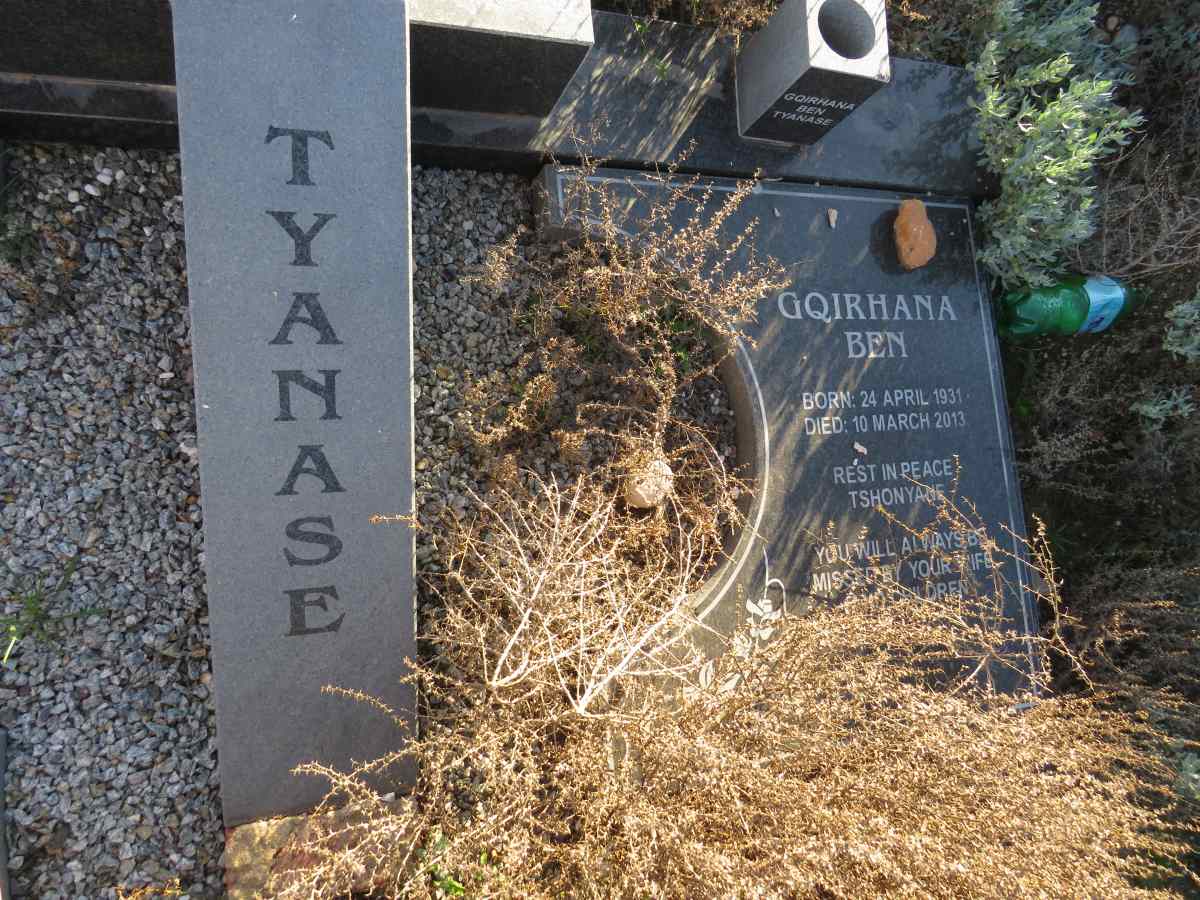 TYANASE Gqirhana Ben 1931-2013