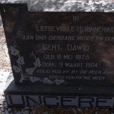 UNGERER Gert Dawid 1875-1964