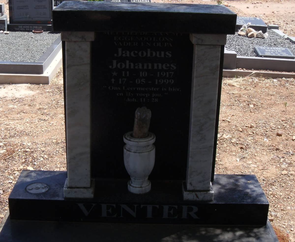 VENTER Jacobus Johannes 1917-1999