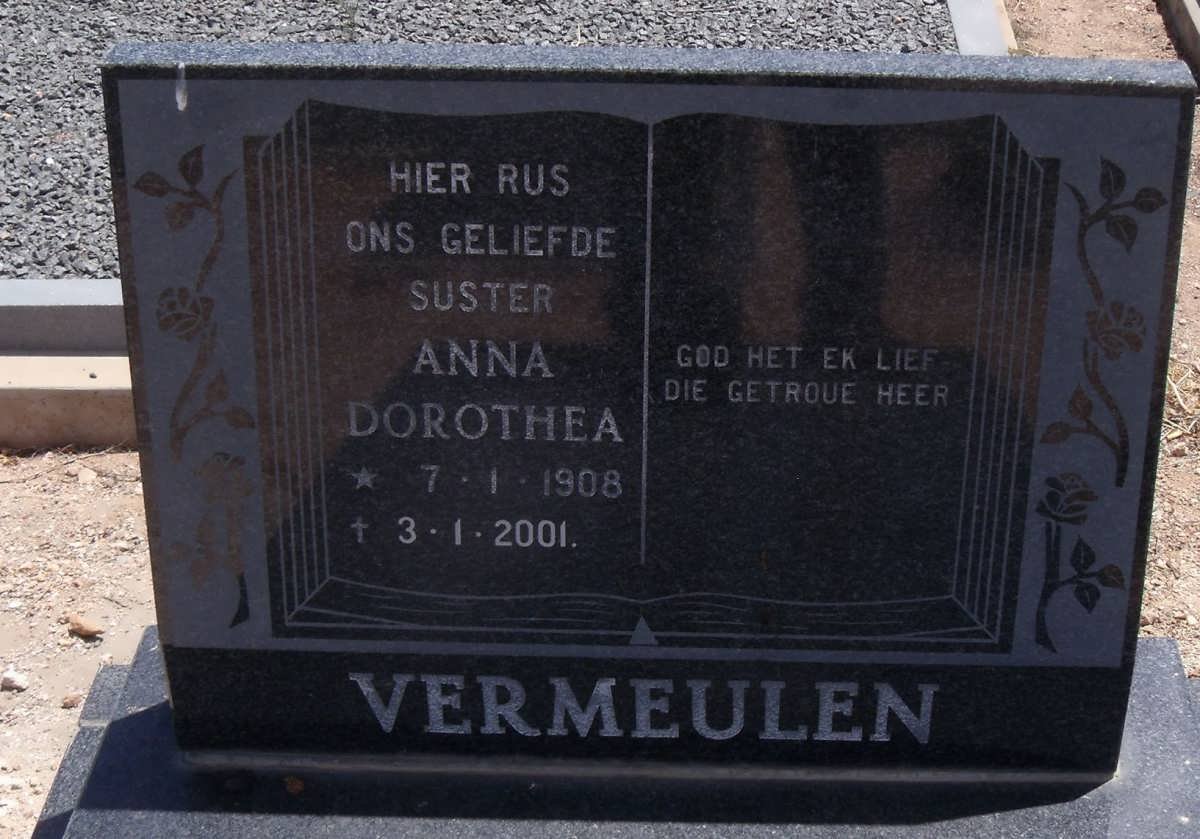 VERMEULEN Anna Dorothea 1908-2001