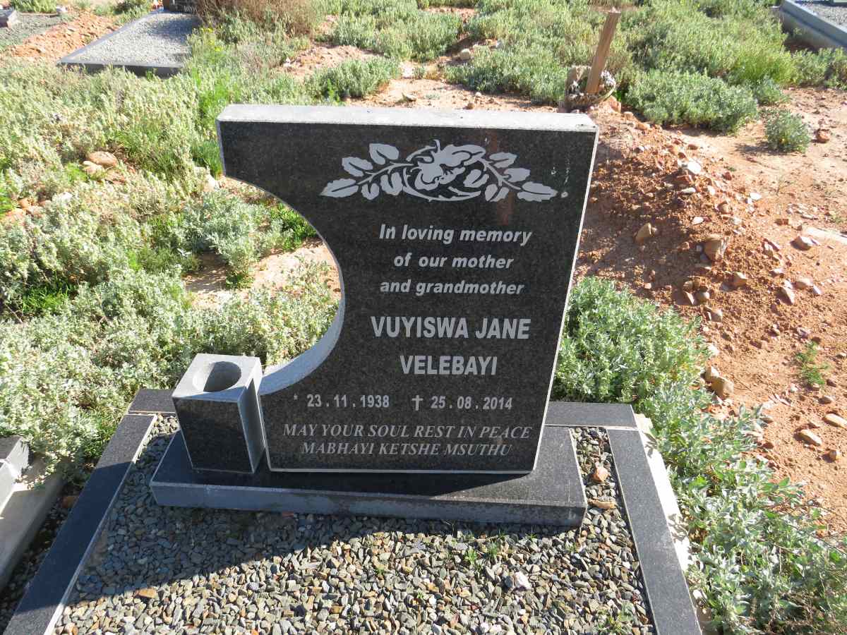 VELEBAYI Vuyiswa Jane 1938-2014