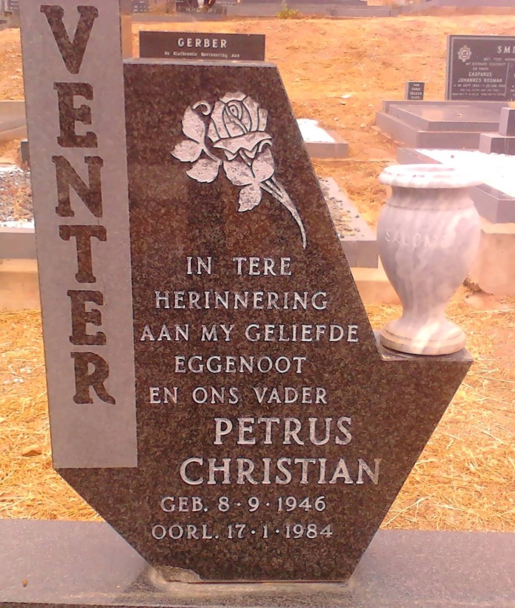 VENTER Petrus Christian 1946-1984
