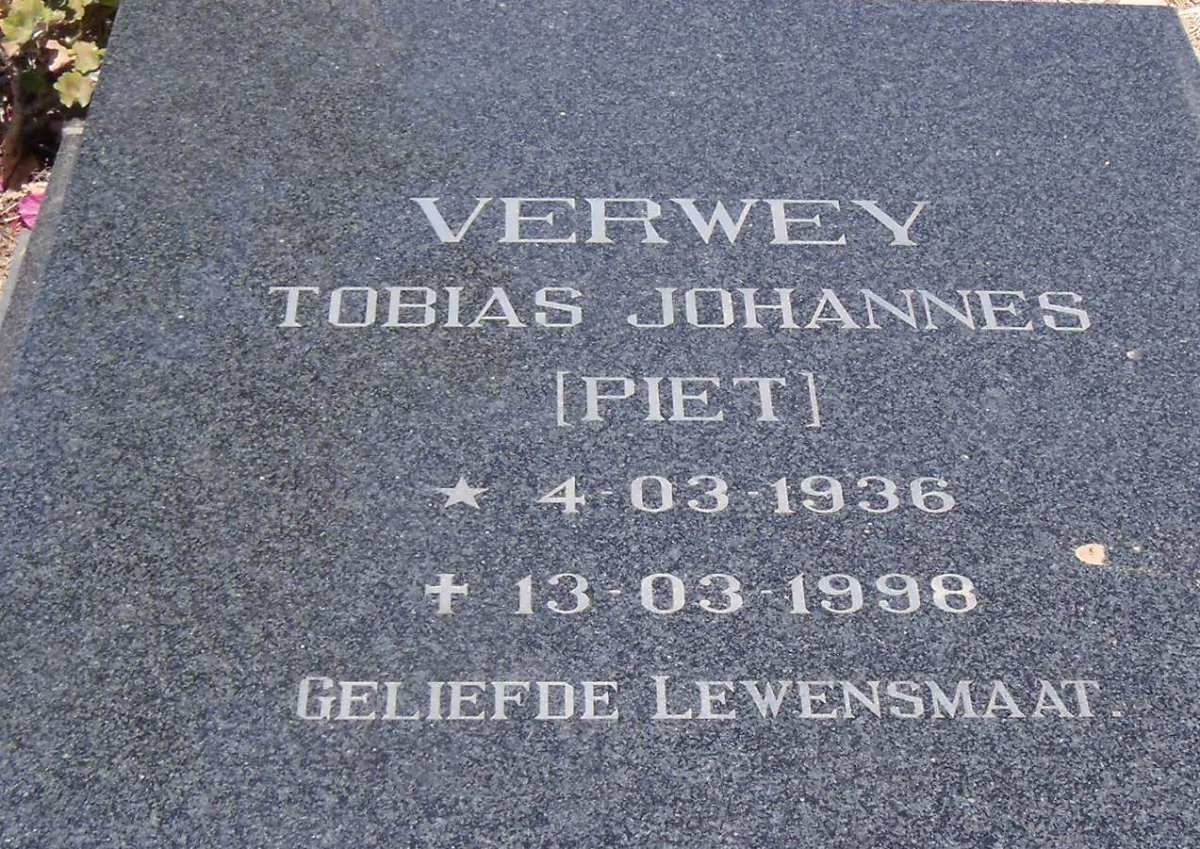 VERWEY Tobias Johannes 1936-1998