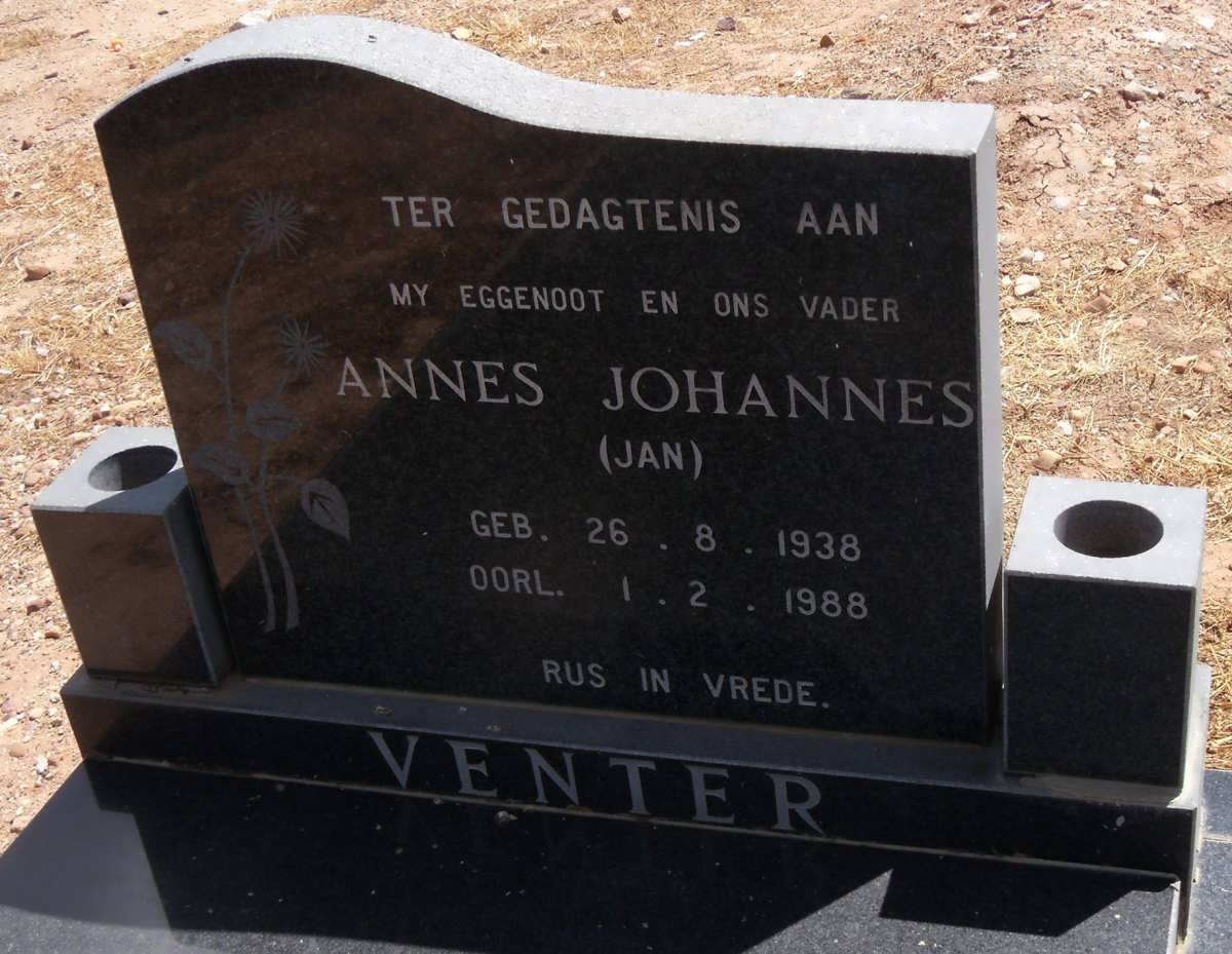 VENTER Annes Johannes 1938-1988