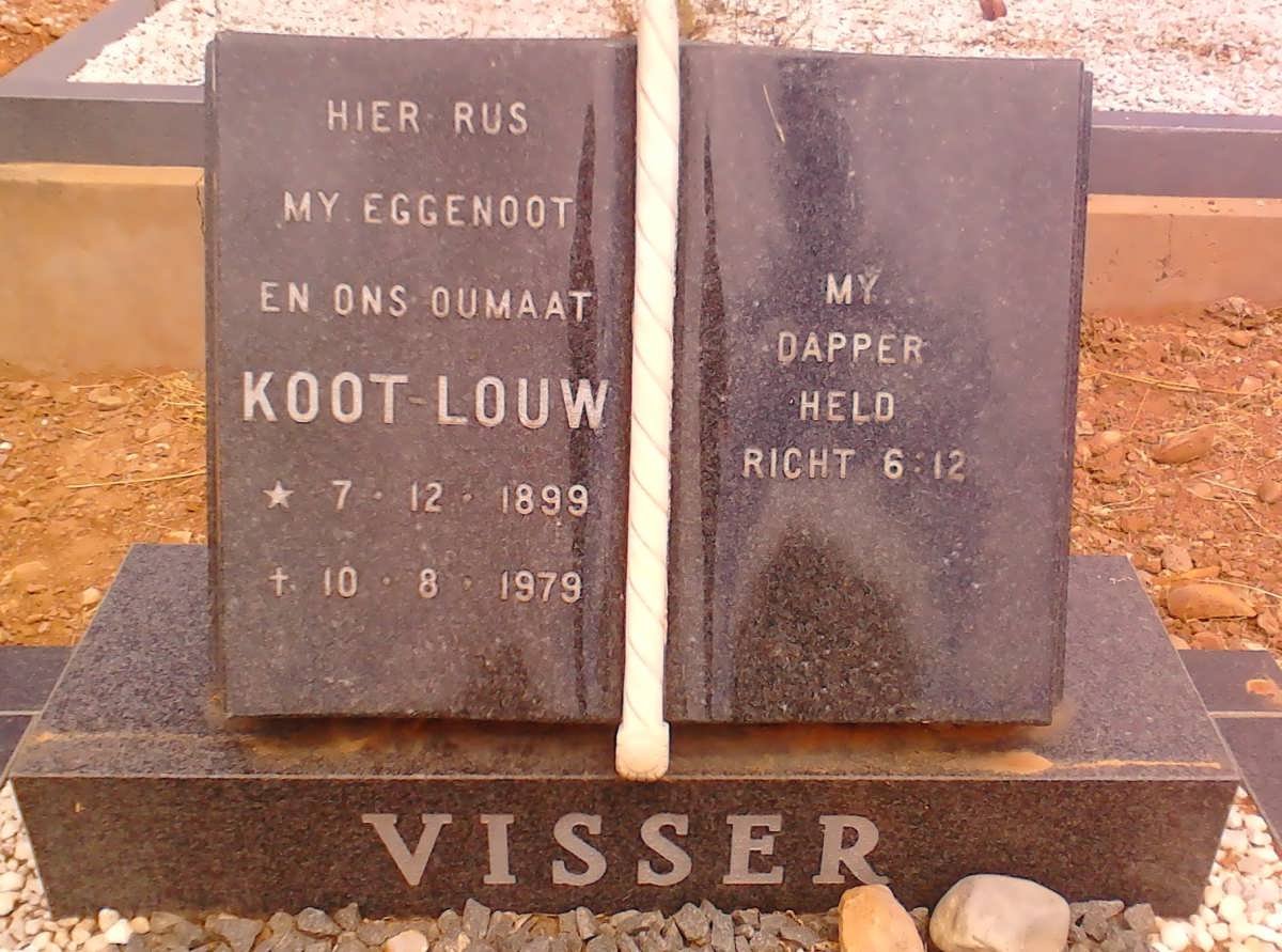 VISSER Koot Louw 1899-1979