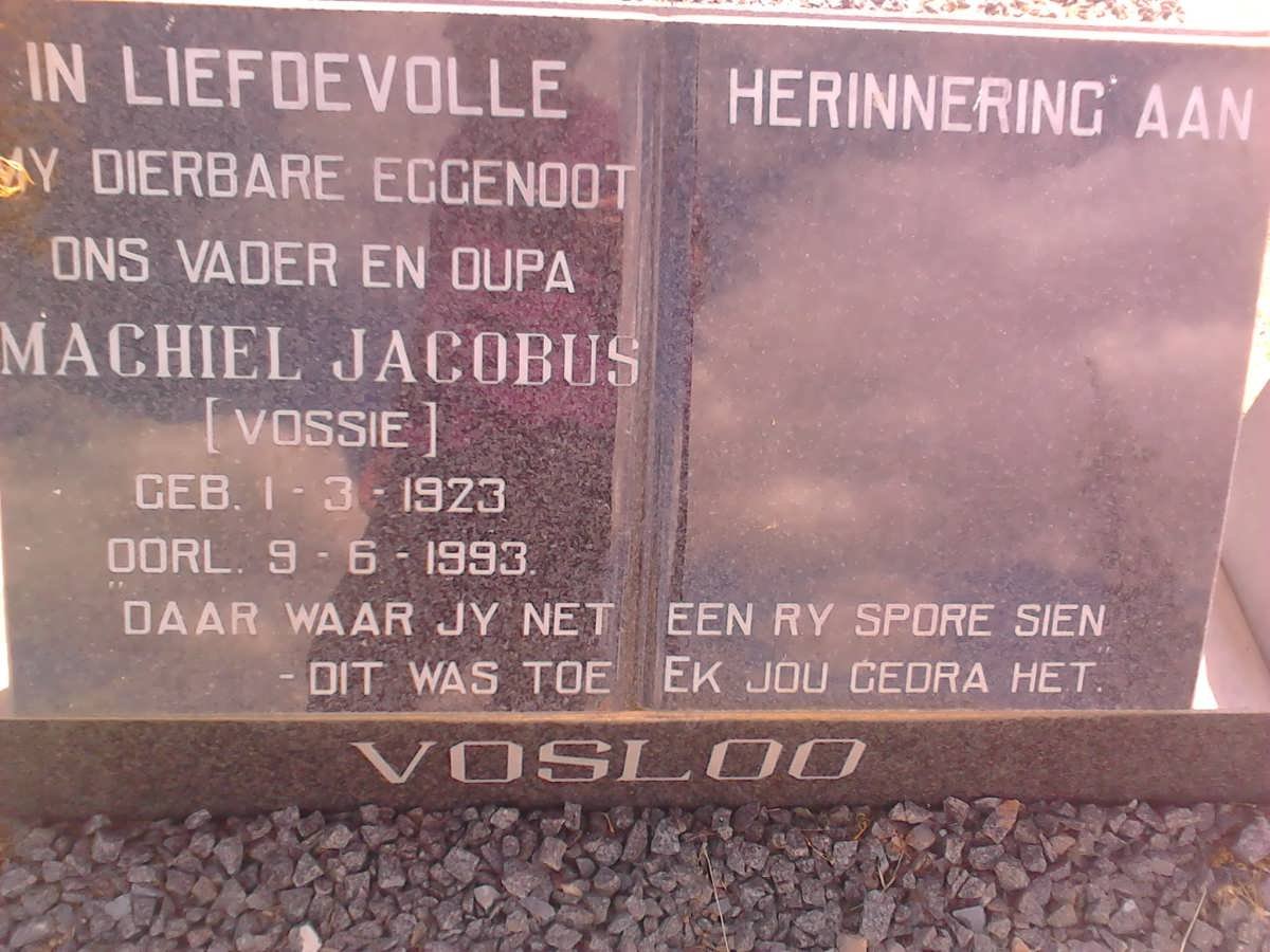 VOSLOO Machiel Jacobus 1923-1993