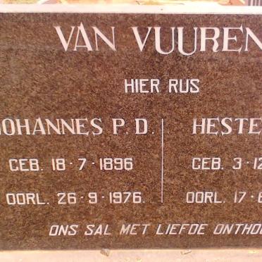 VUUREN Johannes P.D., van 1896-1976 &amp; Hester J.J. 1902-1977