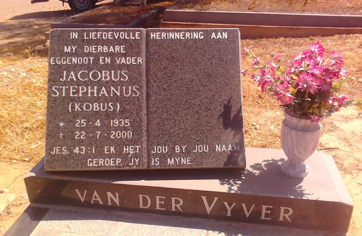 VYVER Jacobus Stephanus, van der 1935-2000