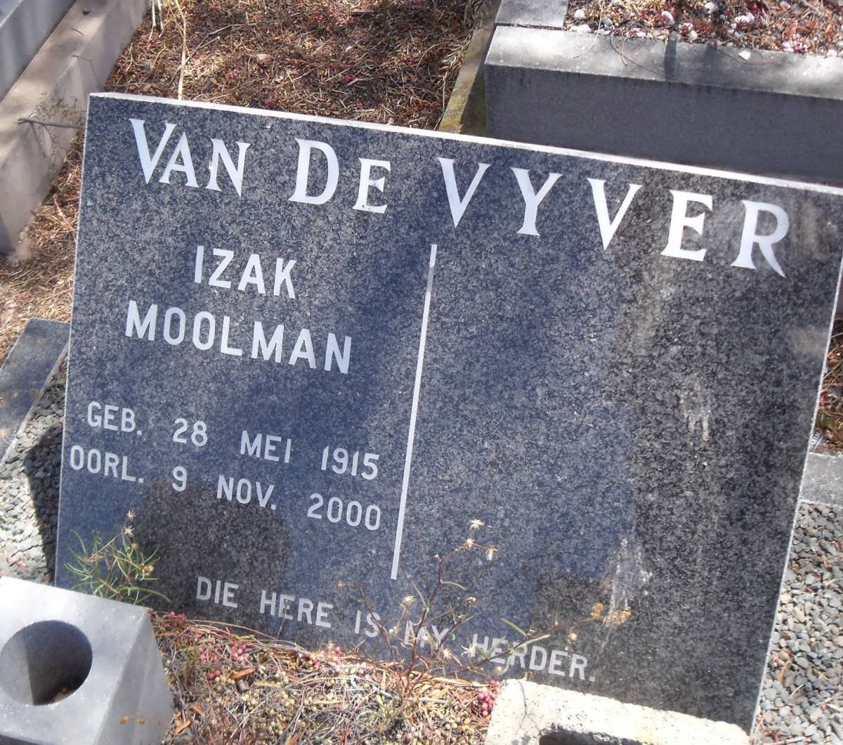 VYVER Izak Moolman, van de 1915-2000