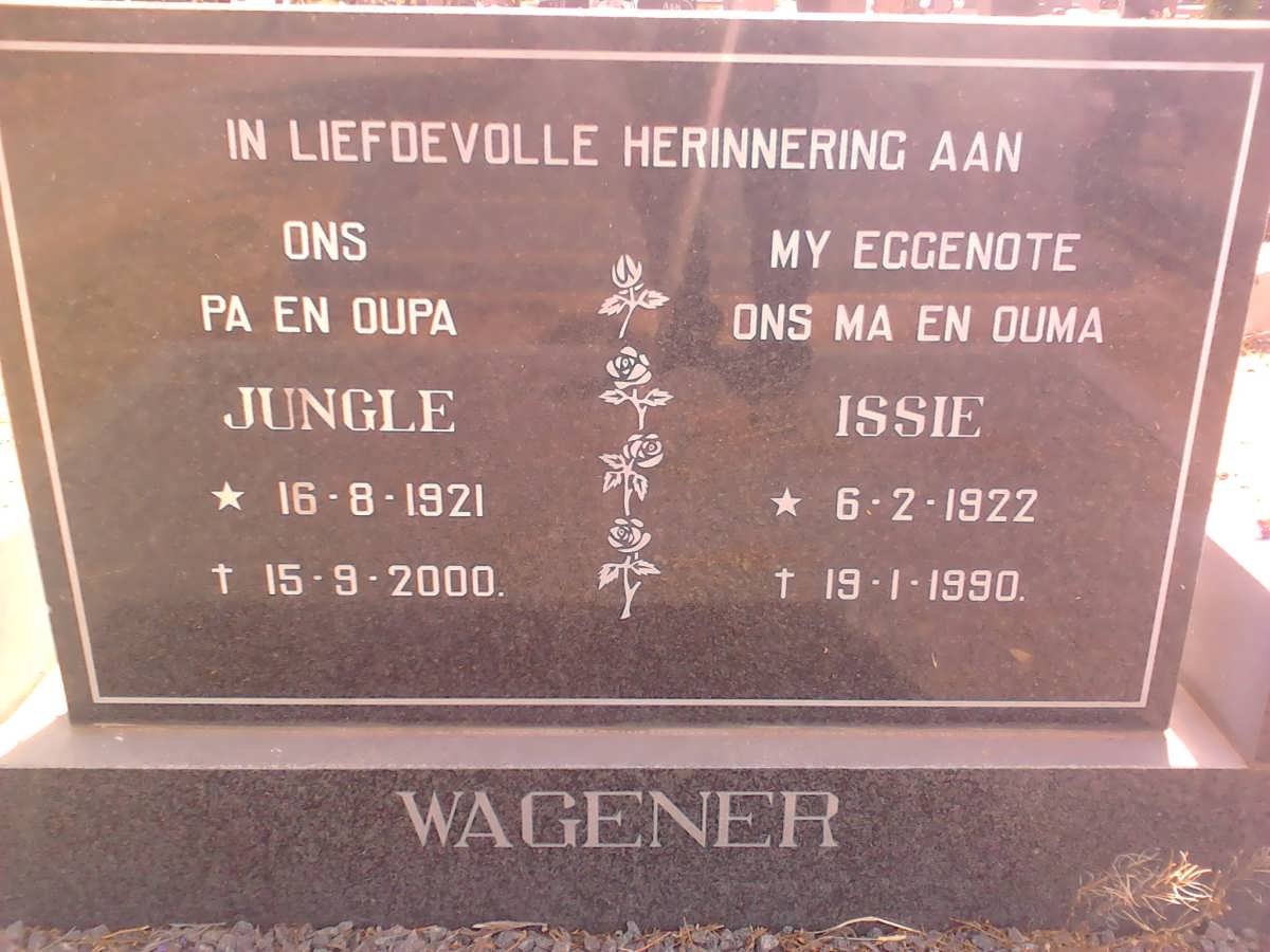 WAGENAAR Jungle 1921-2000 &amp; Issie 1922-1990