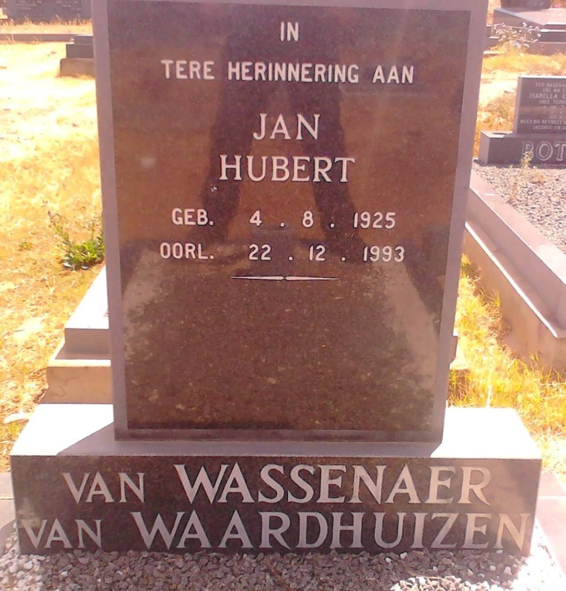 WAARDHUIZEN Jan Hubert, van Wassenaer van 1925-1993