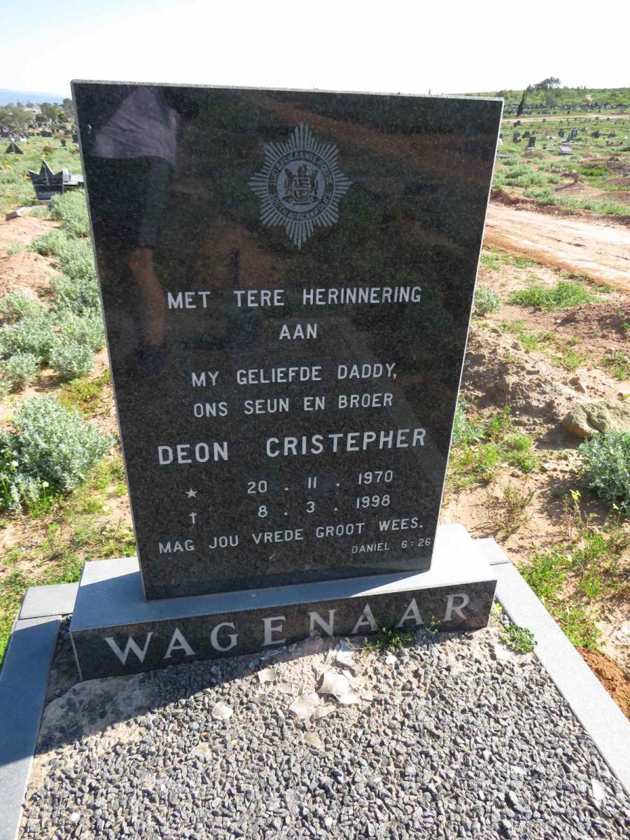 WAGENAAR Deon Cristepher 1970-1998