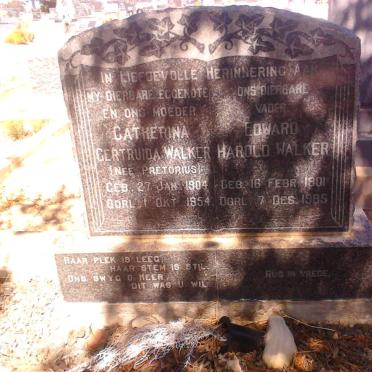 WALKER Edward Harold 1901-1985 &amp; Catharina Gertruida PRETORIUS 1904-1954