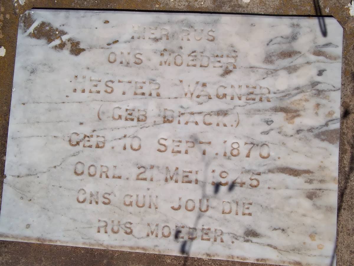 WAGNER Hester nee DIACK 1870-1945