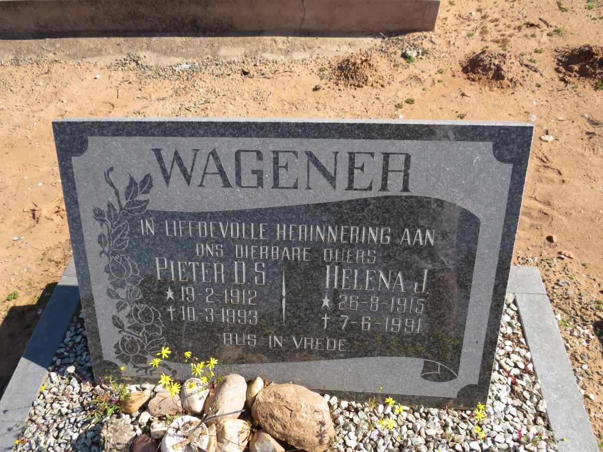 WAGENER Pieter D.S. 1912-1993 & Helena J. 1915-1991