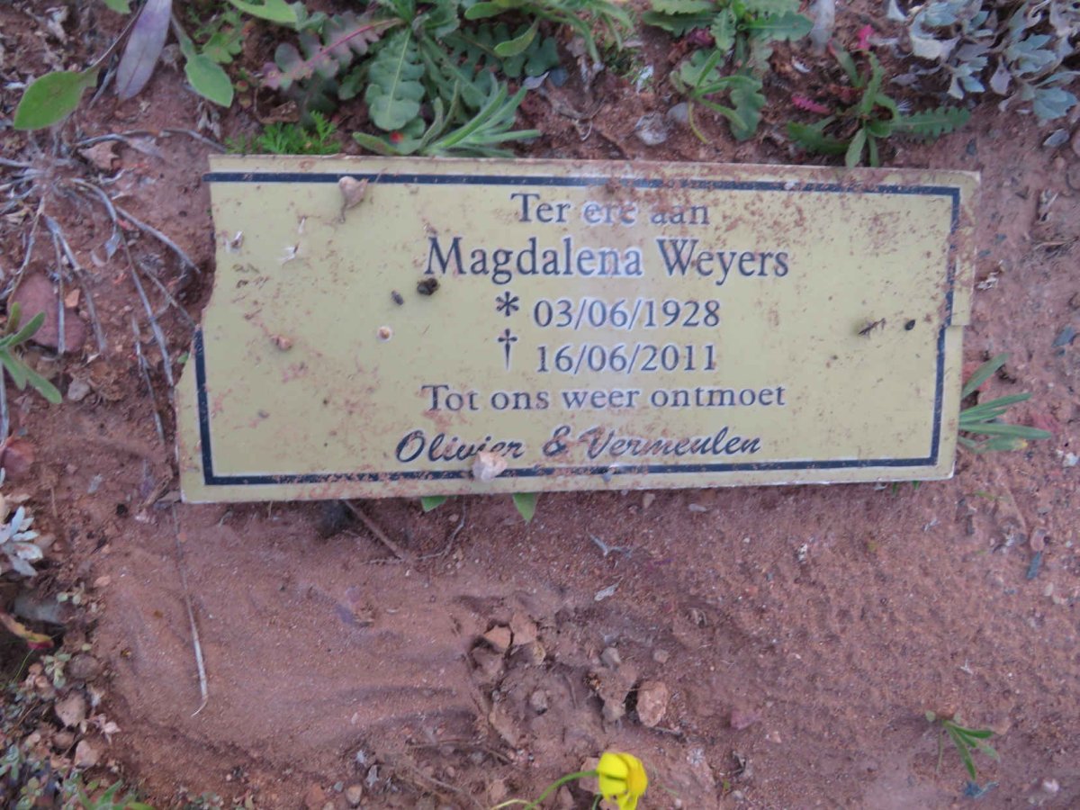 WEYERS Magdalena 1928-2011