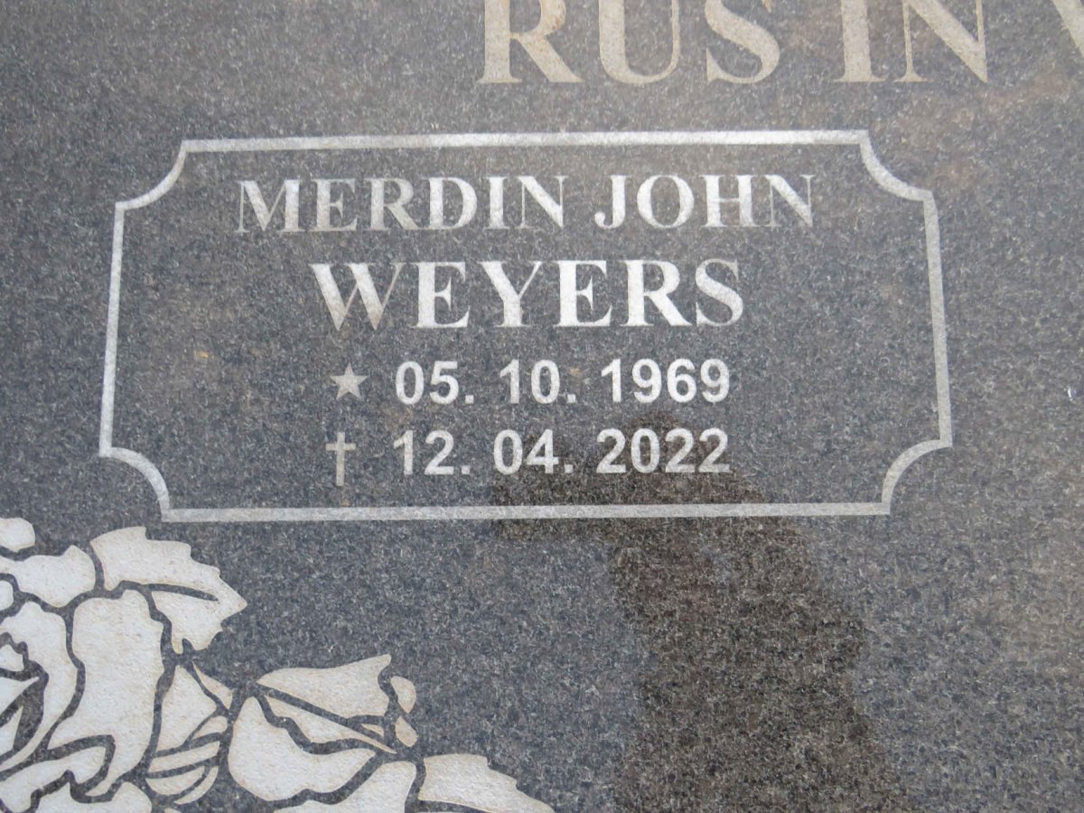 WEYERS Merdin John 1969-2022