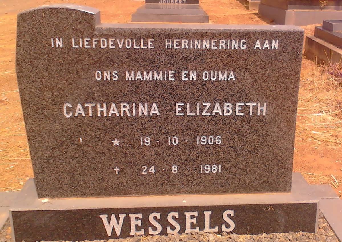 WESSELS Catharina Elizabeth 1906-1981