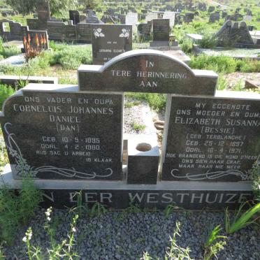 WESTHUIZEN Cornelius Johannes Daniel, van der 1895-1980 & Elizabeth Susanna TERBLANCHE 1897-1971