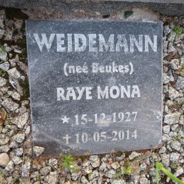 WEIDEMANN Raye Mona nee BEUKES 1927-2014
