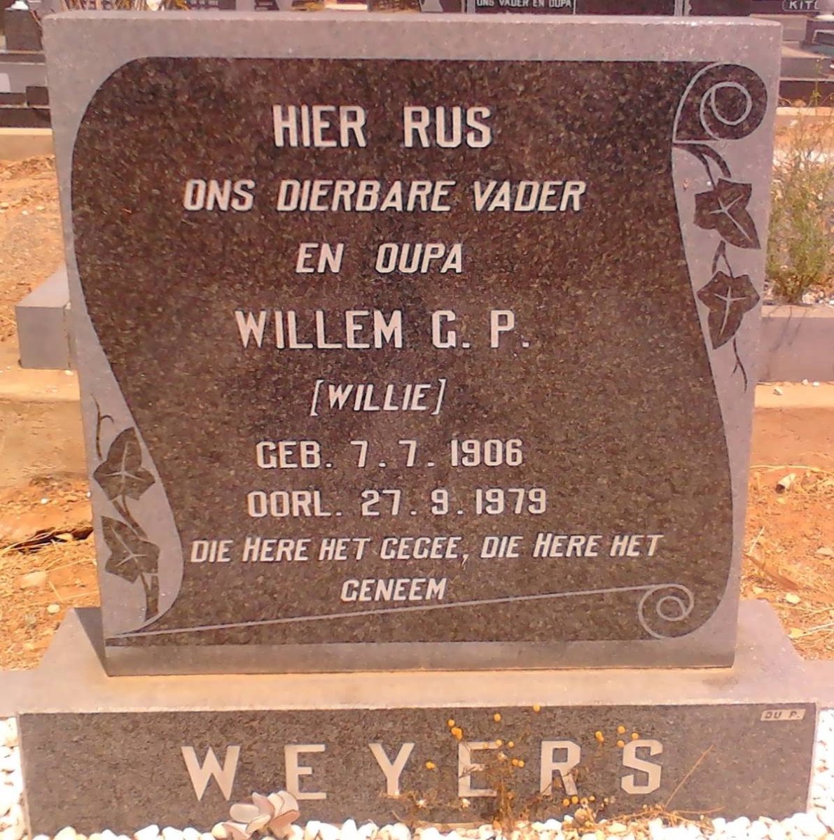 WEYERS Willem G.P.  1906-1979