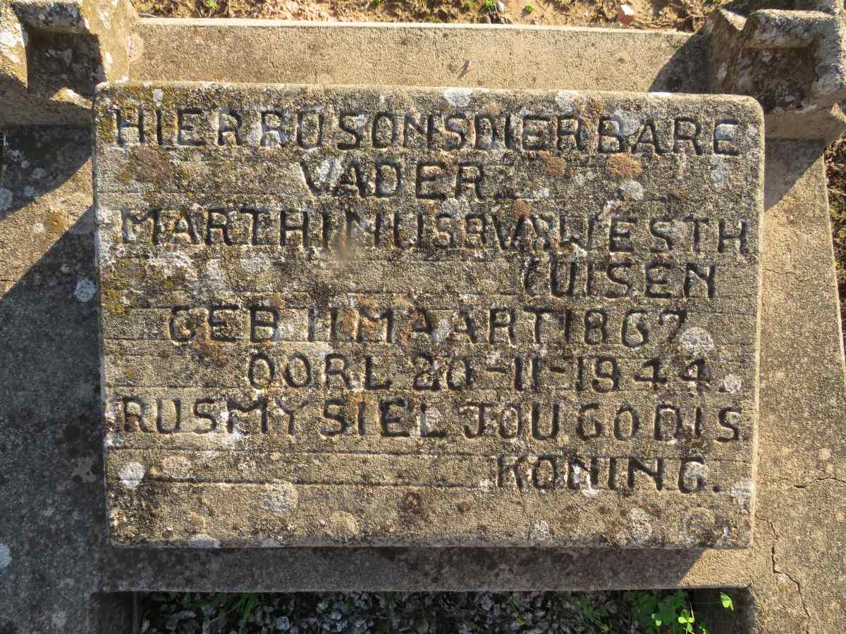 WESTHUISEN Marthinus, v 1867-1944