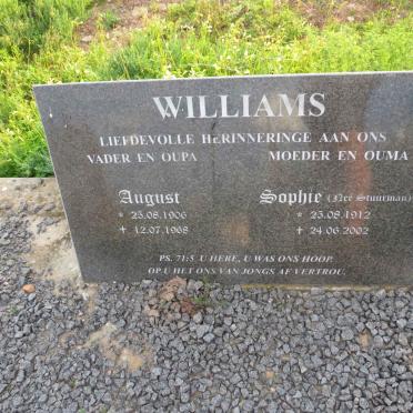 WILLIAMS August 1906-1968 & Sophie STUURMAN 1912-2002