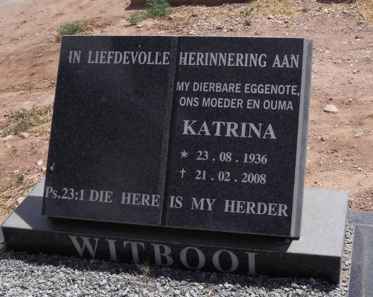WITBOOI Katrina 1936-2008