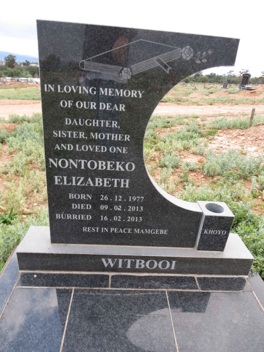 WITBOOI Nontobeko Elizabeth 1977-2013